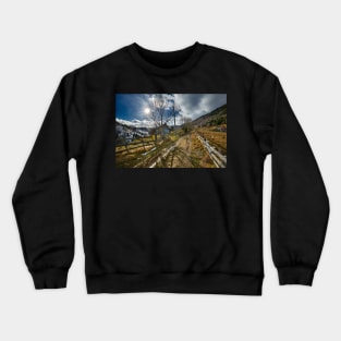 Rural road in the mountains Crewneck Sweatshirt